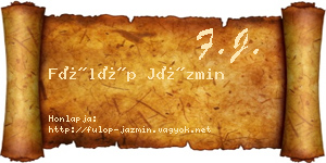 Fülöp Jázmin névjegykártya