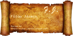 Fülöp Jázmin névjegykártya